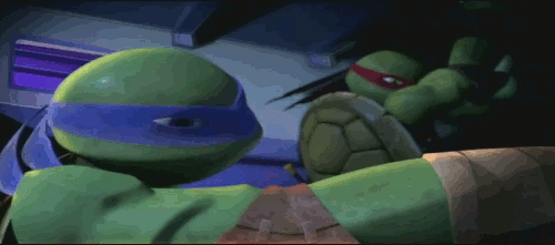 Ninja turtle nods approval at screen