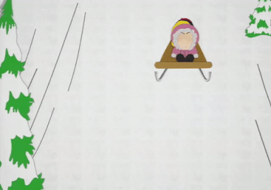 South Park Sledding Race