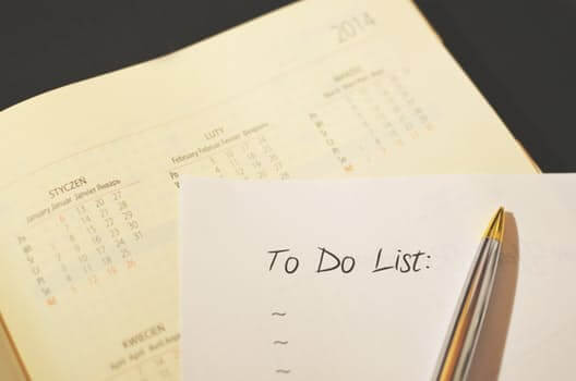 Calendar and 'to do' list