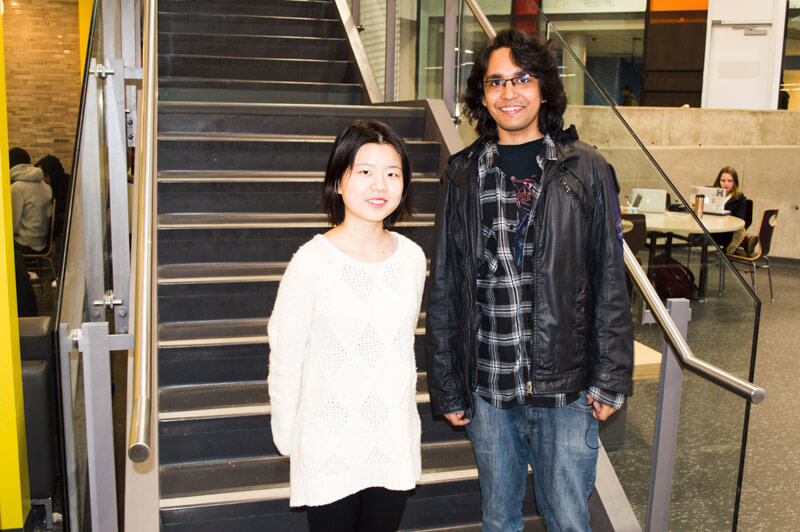 Rohit and Sarah, students at Humber North Campus.