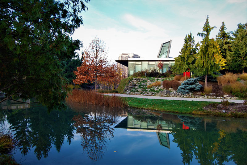 A photo of a laboratory in Humber College's Arboretum taken during the Spring
