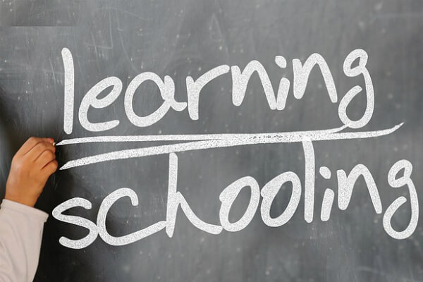Chalkboard, learning and schooling written