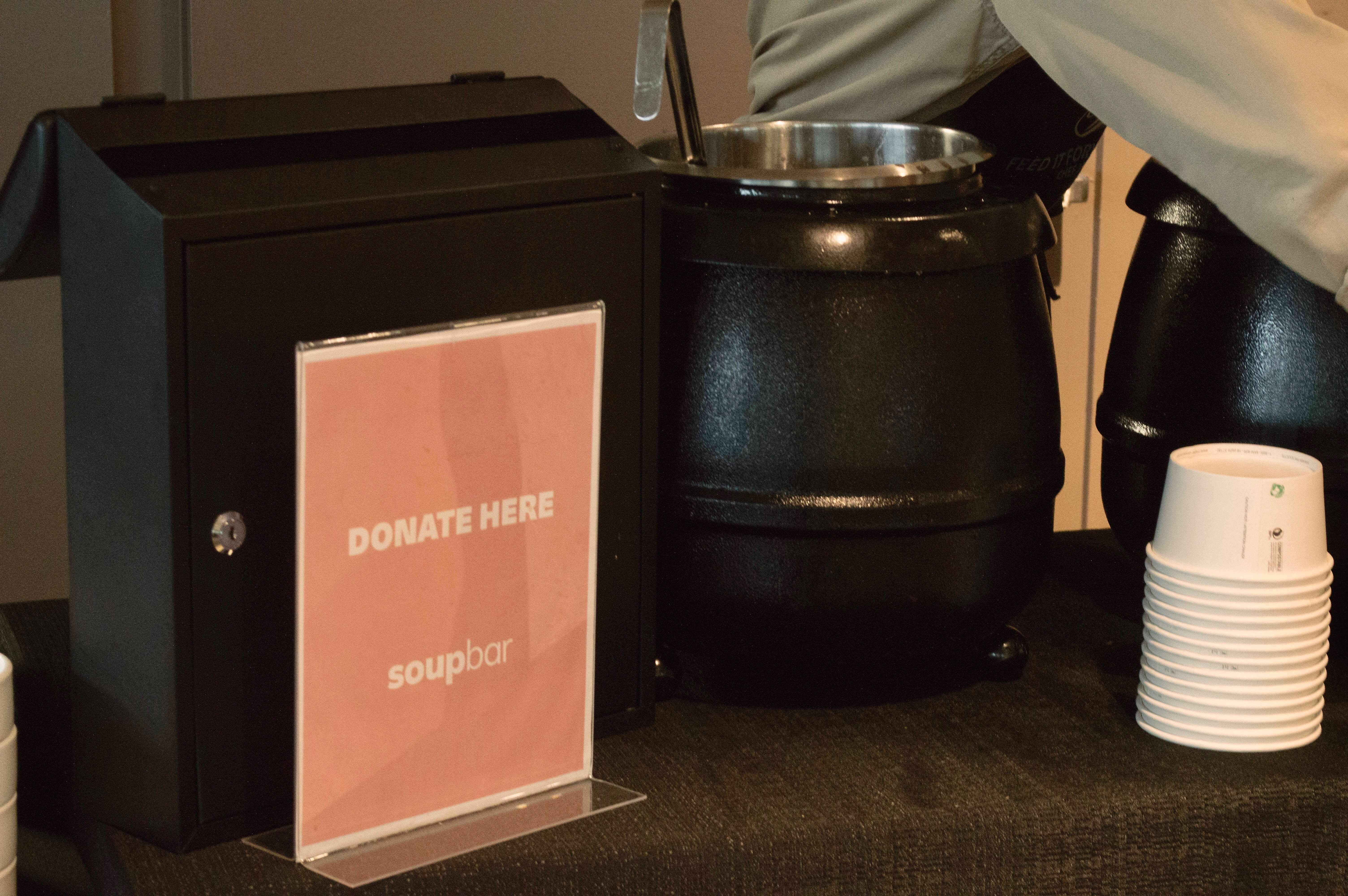 soup bar donation box