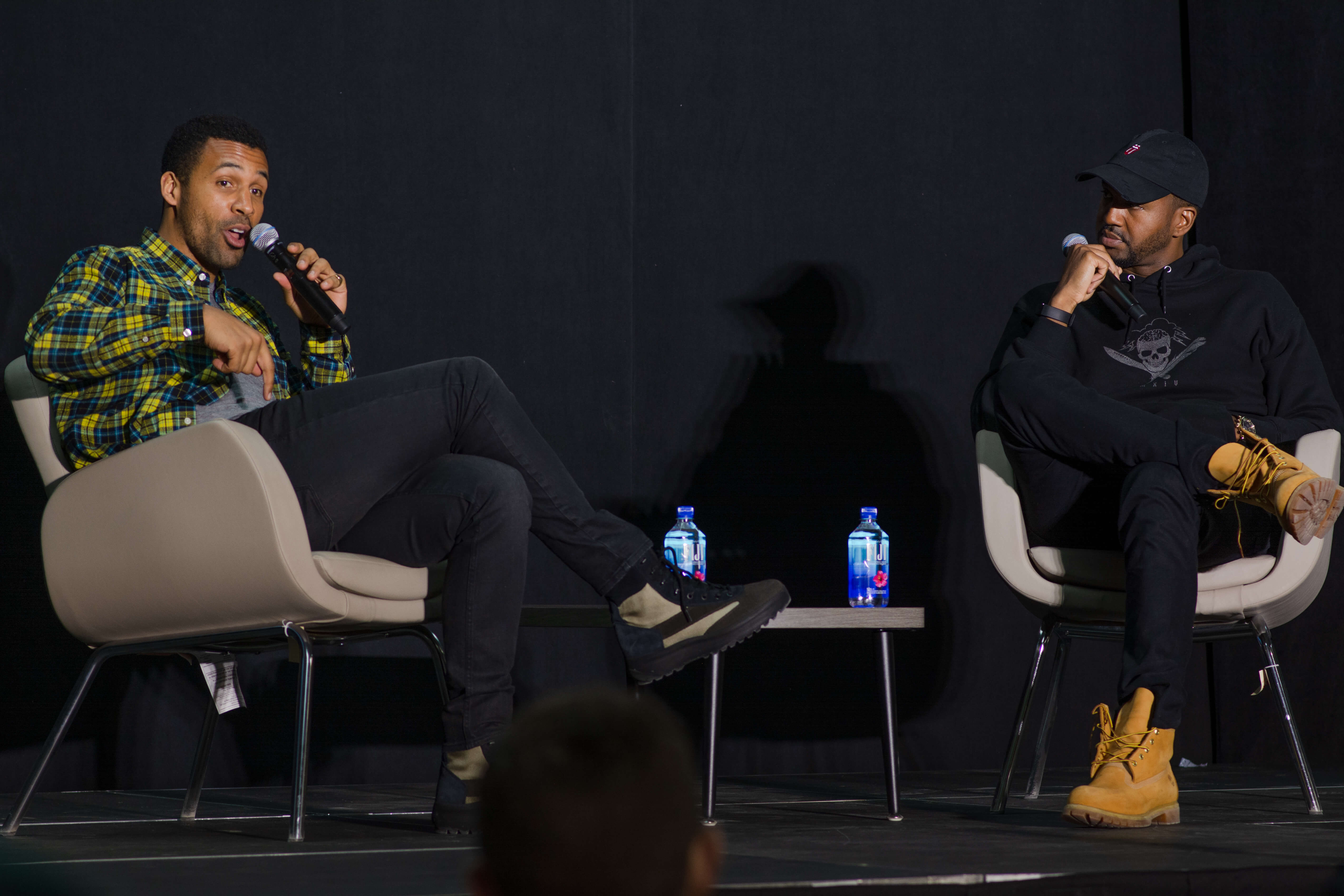 Matte Babel and Van Lathan discuss on stage at Real Talks