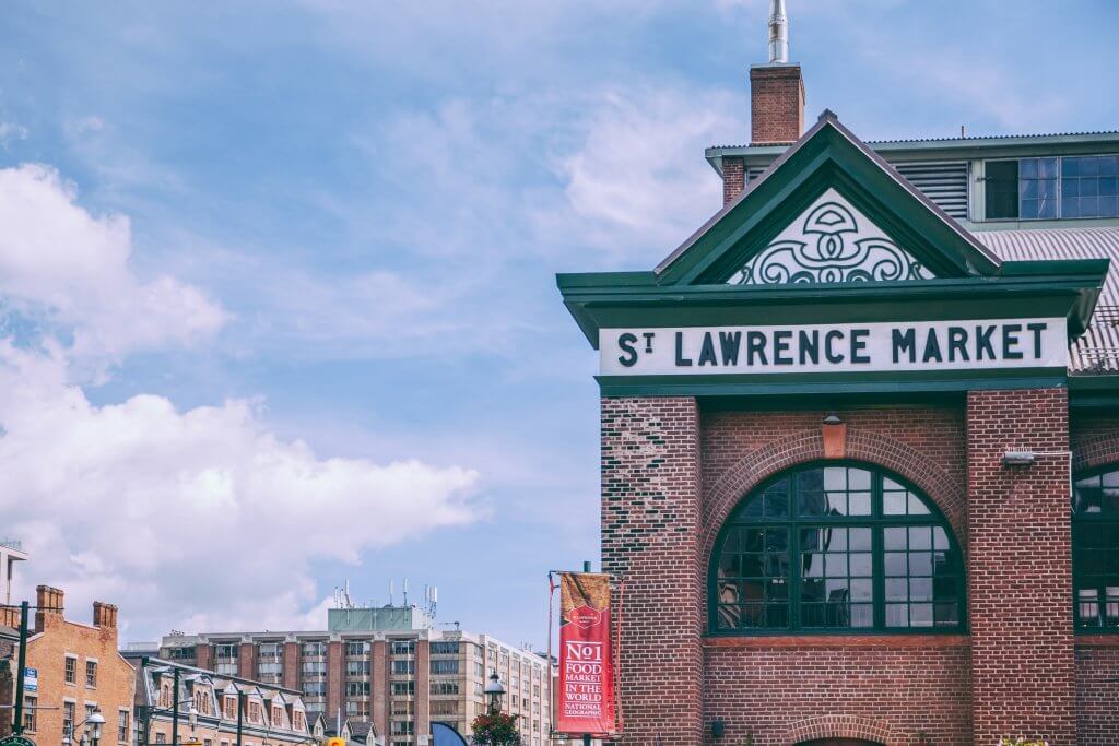 Street view of St. Lawrence Market in Toronto