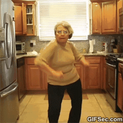 Old ladies dancing