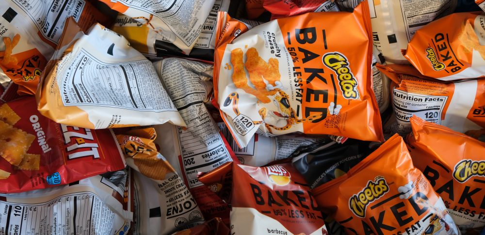 Pile of baked cheeto packages 
