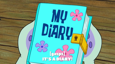 My diary from Spongebob Squarpants