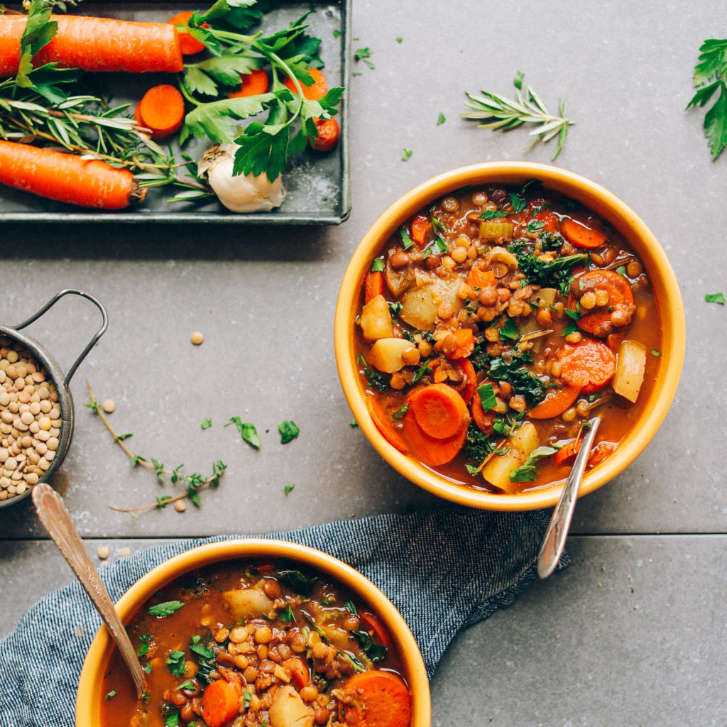 one-pot everyday vegan lentil soup.