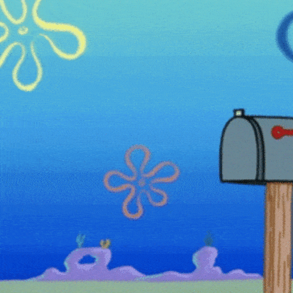 Spongebob Squarepants mails a ballot.