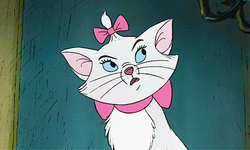 Marie from Disney's "The Aristocats" rolls her eyes.