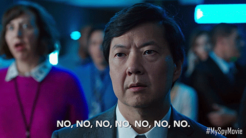 Ken Jeong says, "No" over and over.
