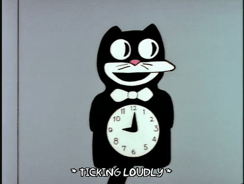 Cat clock from the simpsons ticking