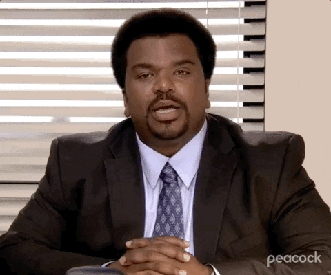 Darryl Philbin from The Office saying "I have management experience" confidently.