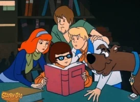 Scooby Doo squad studying for a test.
