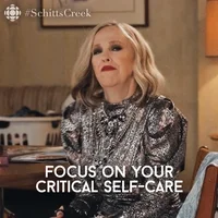 Woman saying, "Focus on your critical self-care."