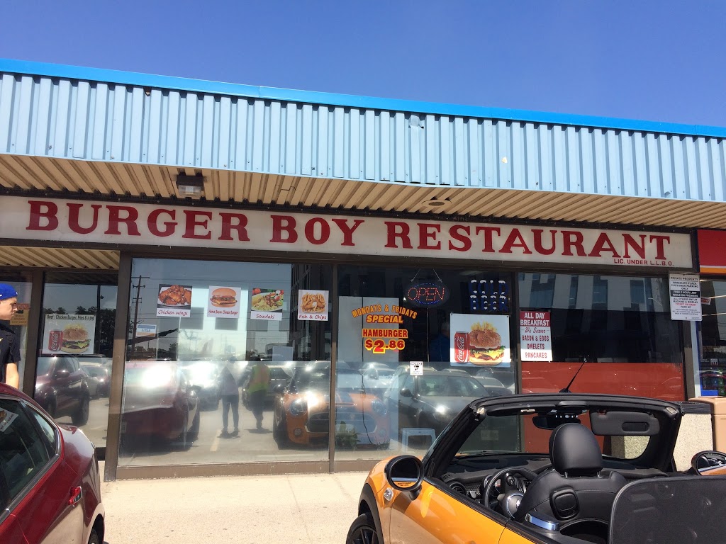 Outside of Burger Boy Restaurant. 