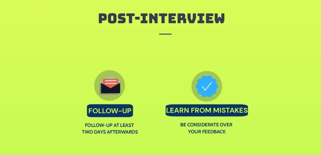post-job interview infographic