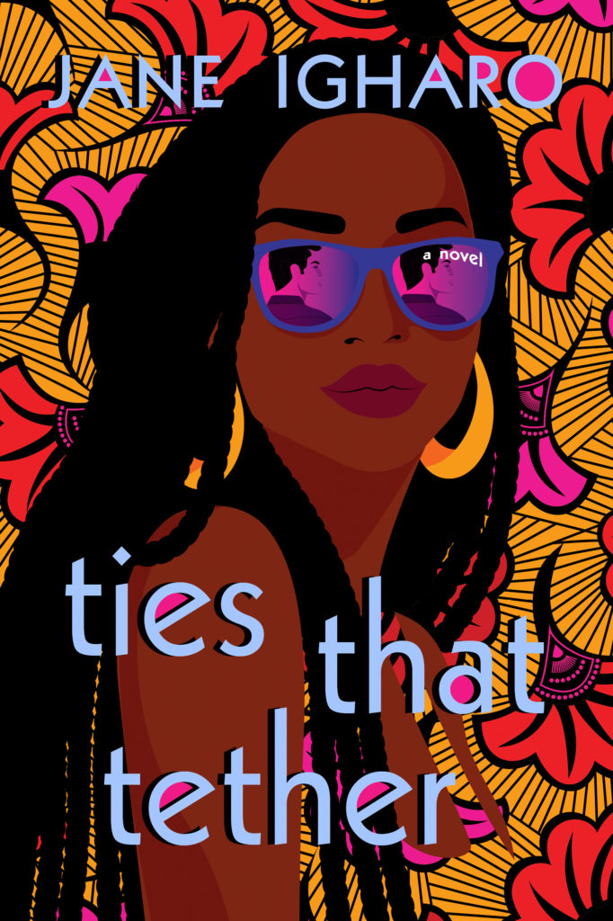 A colourful book cover for the book "Ties that Tether". (Humber library)