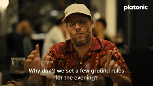 A man suggesting setting ground rules.