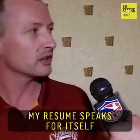 a man answering his interview about resume
