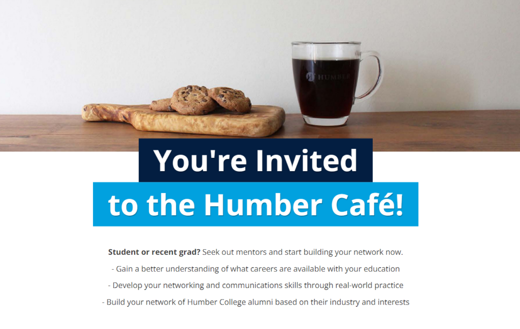 Picture of Humber Café invite.