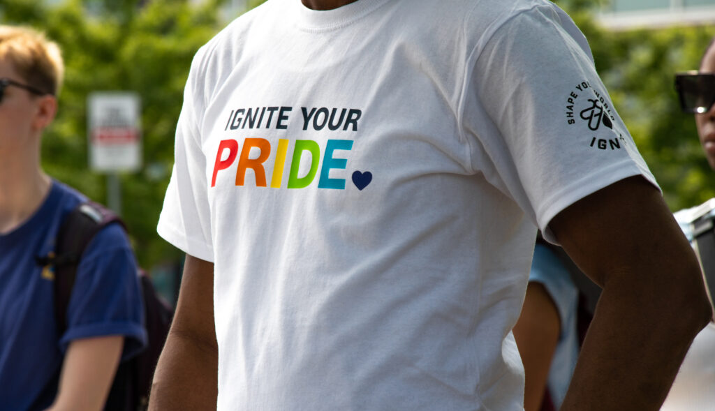 Picture of "IGNITE Your Pride" t-shirt.
