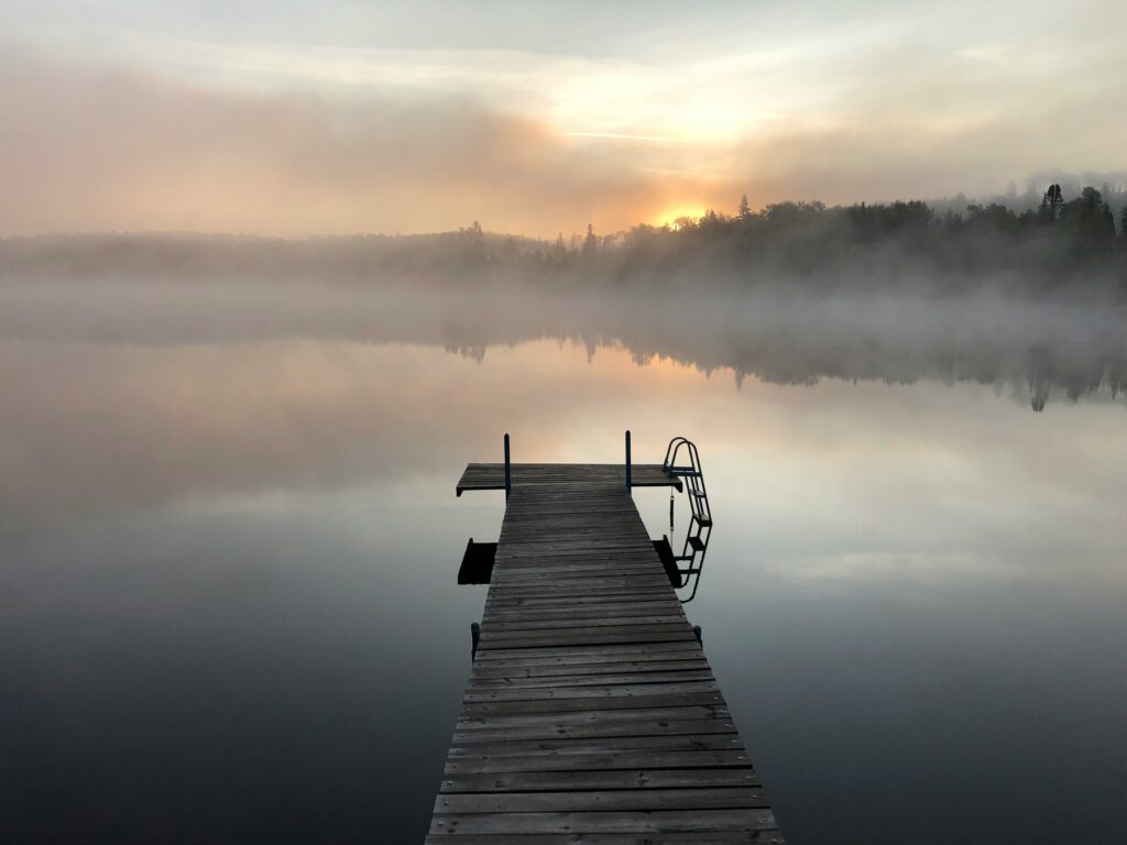 Picture of a cottage lake in Gorham, Ontario.