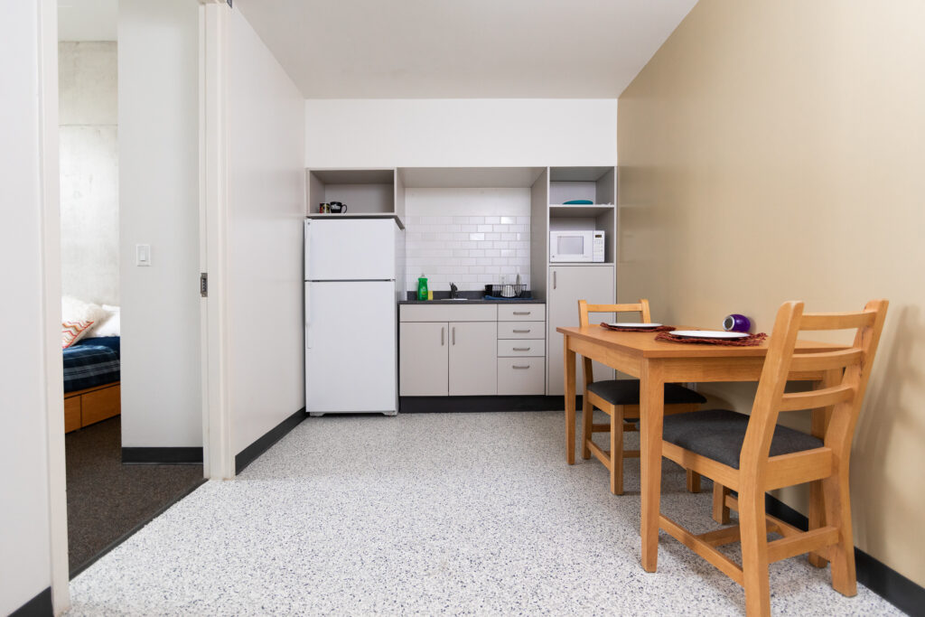 A student residence kitchenette.