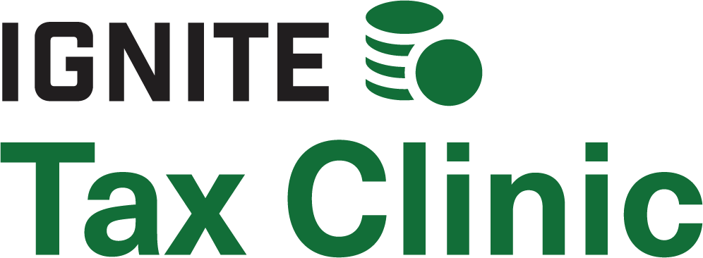 Green coin icon with green "Tax Clinic"