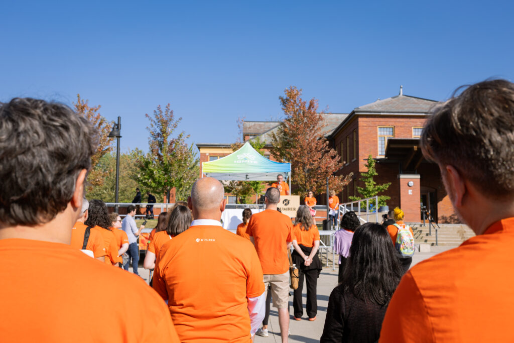 Humber students participating in Walk for Reconciliation