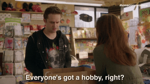 Man saying "Everyone's got a hobby, right?"