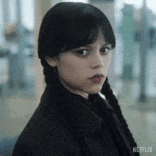 a girl saying,"Curious"