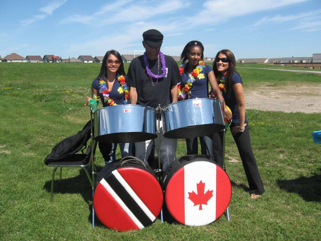 A group of people at the Humber College Orangeville campus orientation in 2008.
