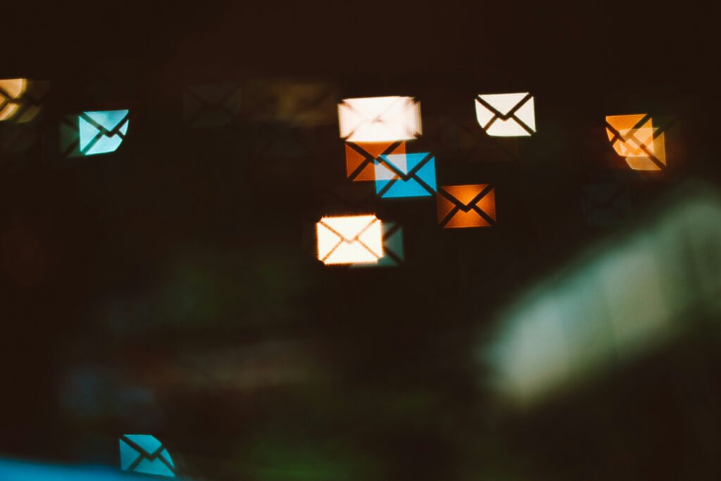 a blurry image of the email icon pasted on top of each other