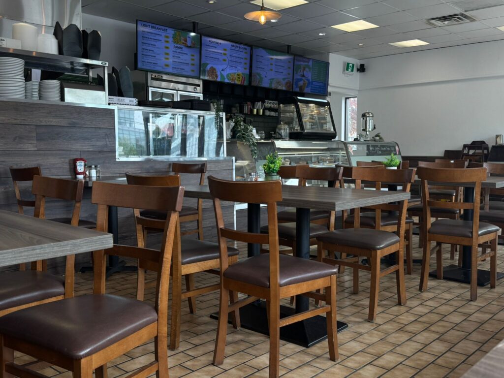 A indoor view of the Artemis Café