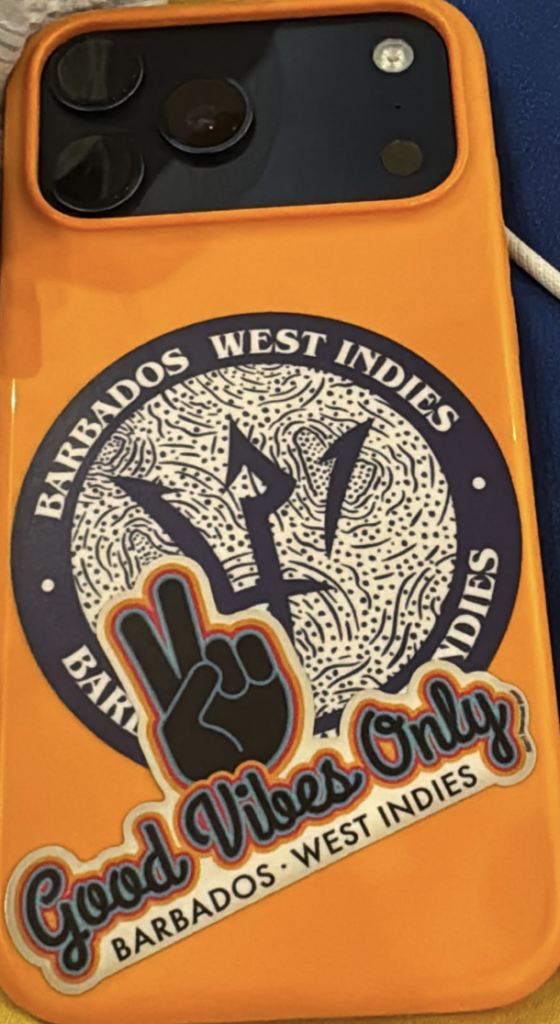 Photo of a phone case with stickers on top