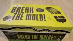 Shoebox opening with shoes inside