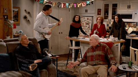 A group celebrating a birthday